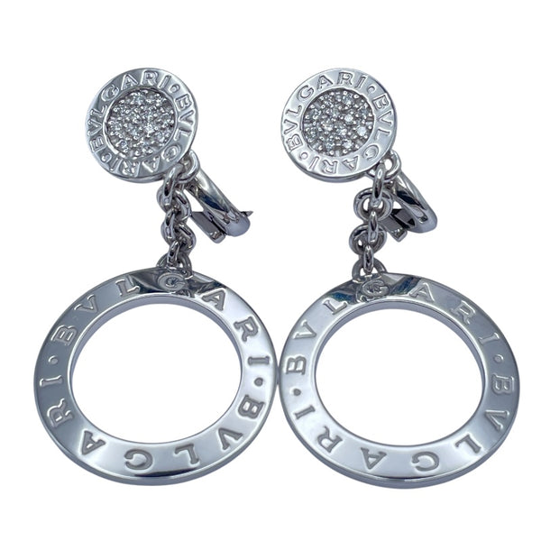 ブルガリ BVLGARI ブルガリブルガリオープンワークダイヤピアス ホワイトゴールド 750 ジュエリー