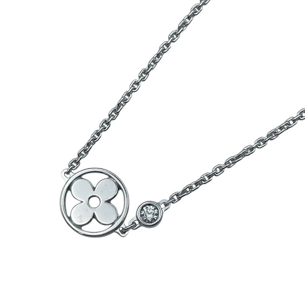 ルイ・ヴィトン LOUIS VUITTON パンダンティフ モノグラム イディールクール ネックレス ホワイトゴールド Au750 ジュエリー