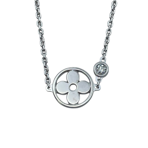 ルイ・ヴィトン LOUIS VUITTON パンダンティフ モノグラム イディールクール ネックレス ホワイトゴールド Au750 ジュエリー