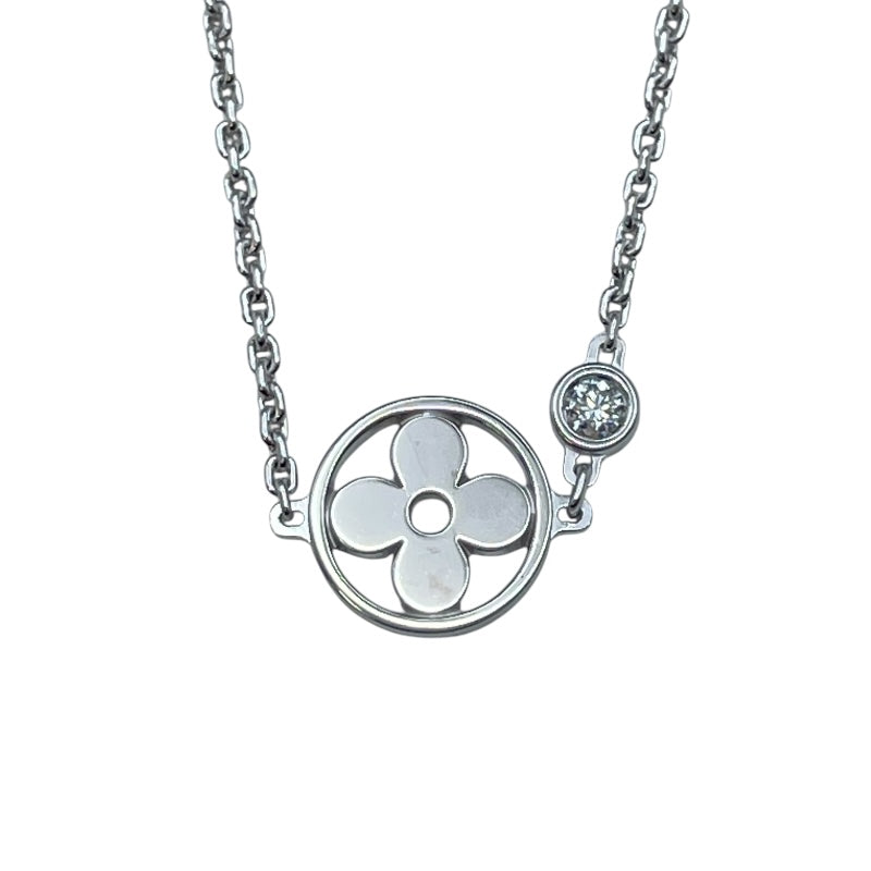 ルイ・ヴィトン LOUIS VUITTON パンダンティフ モノグラム イディールクール ネックレス ホワイトゴールド Au750 ジュエリー