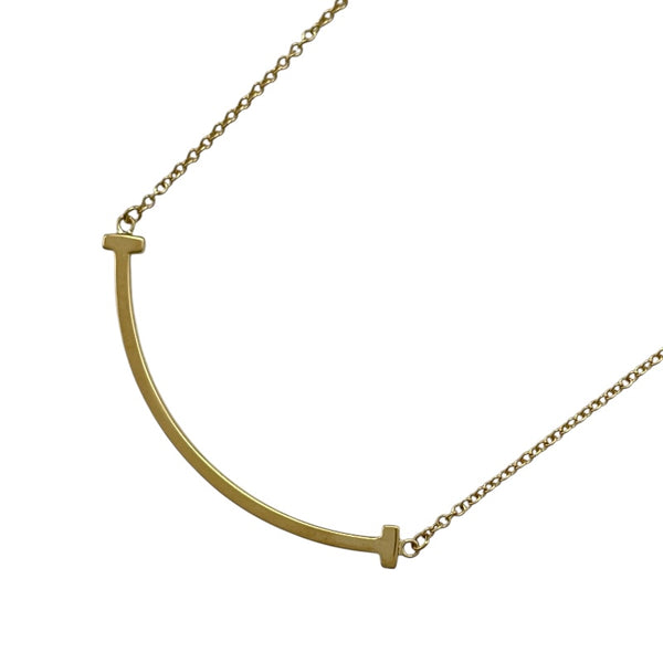 ティファニー TIFFANY＆CO Tスマイルネックレススモール ゴールド Au750 ジュエリー