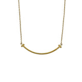 ティファニー TIFFANY＆CO Tスマイルネックレススモール ゴールド Au750 ジュエリー