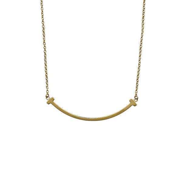 ティファニー TIFFANY＆CO Tスマイルネックレススモール ゴールド Au750 ジュエリー