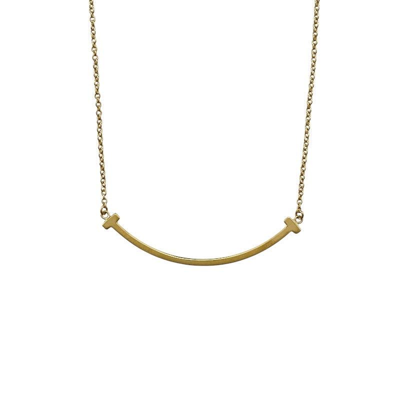 ティファニー TIFFANY＆CO Tスマイルネックレススモール ゴールド Au750 ジュエリー