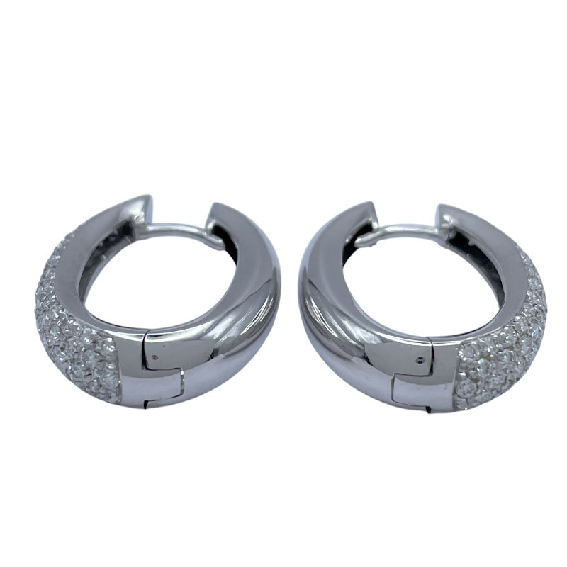 パヴェダイヤフープピアス ホワイトゴールド 750 ジュエリー