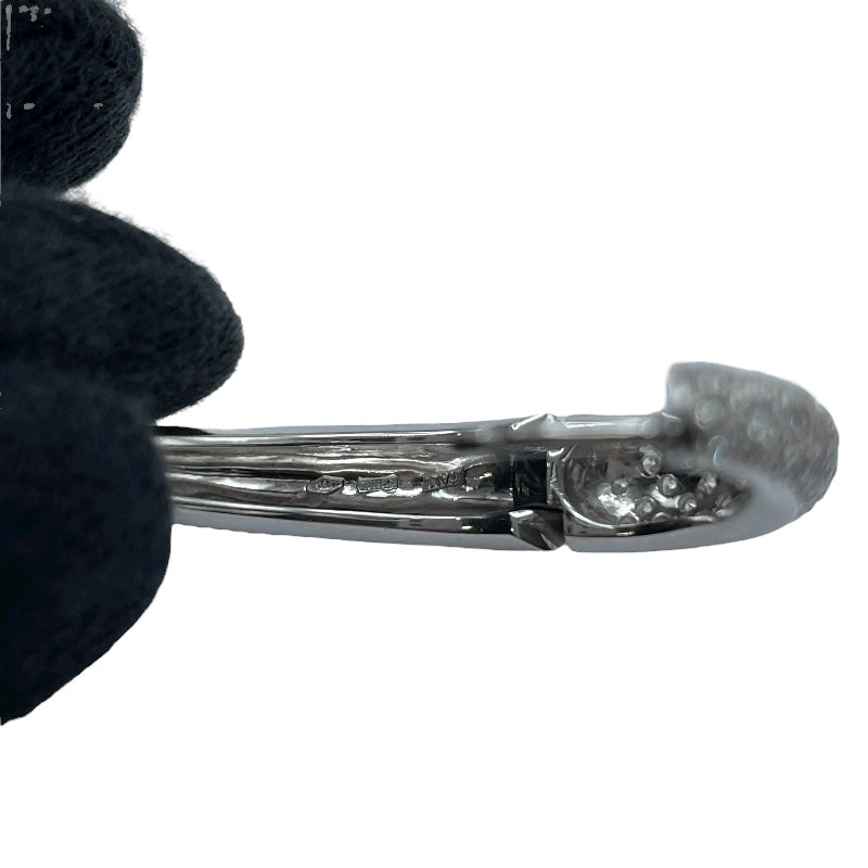 パヴェダイヤフープピアス ホワイトゴールド 750 ジュエリー