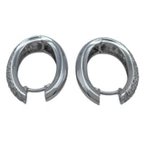 パヴェダイヤフープピアス ホワイトゴールド 750 ジュエリー