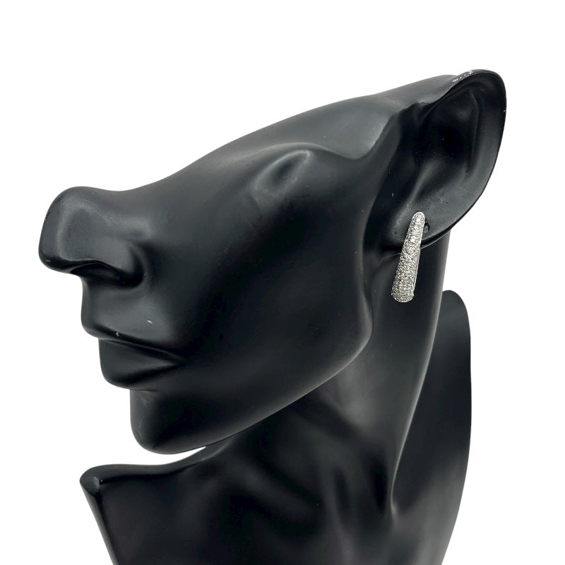 パヴェダイヤフープピアス ホワイトゴールド 750 ジュエリー