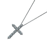 グラフ GRAFF ラウンドダイヤモンドクロスネックレス ホワイトゴールド Au750 ダイヤモンド ジュエリー