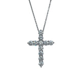 グラフ GRAFF ラウンドダイヤモンドクロスネックレス ホワイトゴールド Au750 ダイヤモンド ジュエリー