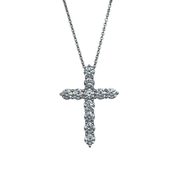 グラフ GRAFF ラウンドダイヤモンドクロスネックレス ホワイトゴールド Au750 ダイヤモンド ジュエリー