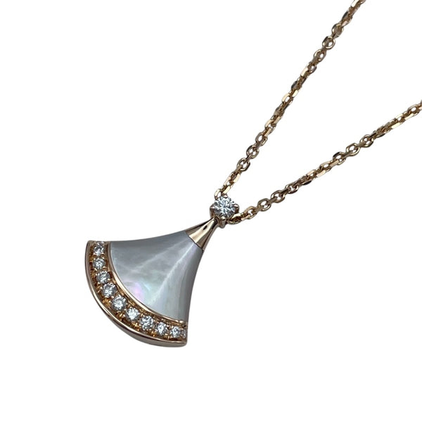 ブルガリ BVLGARI ディーヴァドリーム MOP/ダイヤネックレス ピンクゴールド Au750 ジュエリー
