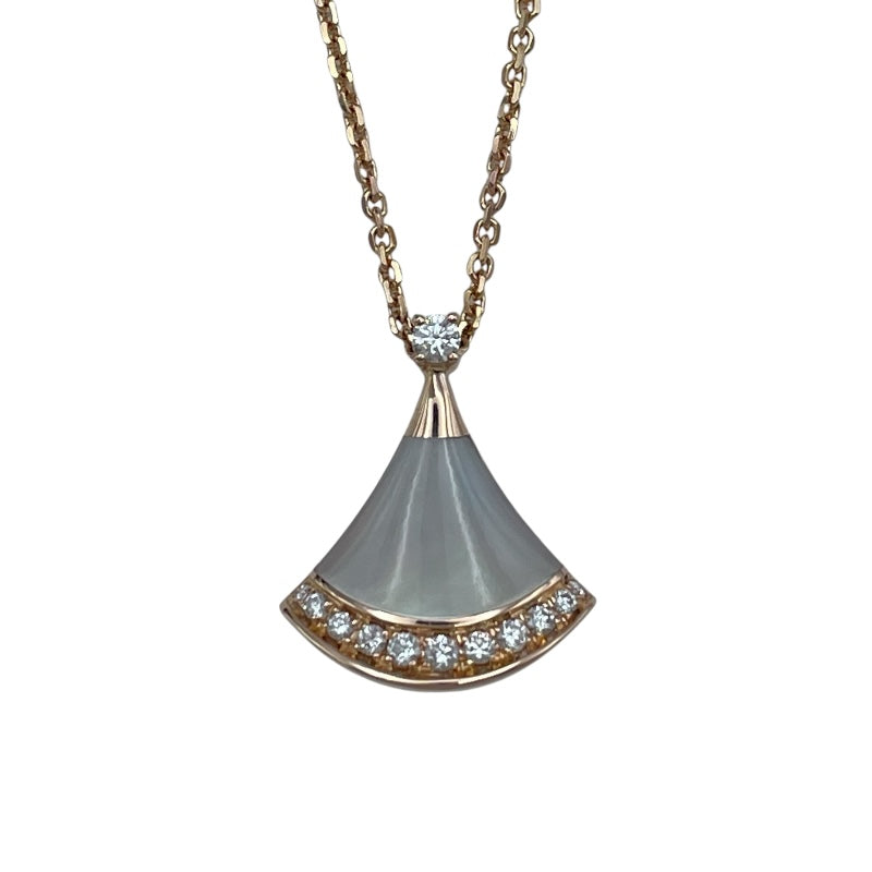 ブルガリ BVLGARI ディーヴァドリーム MOP/ダイヤネックレス ピンクゴールド Au750 ジュエリー
