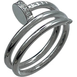 カルティエ Cartier ジュストアンクルダイヤリングダブル ホワイトゴールド Au750 ジュエリー