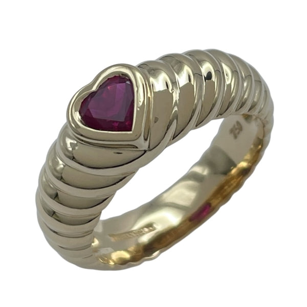 ティファニー TIFFANY＆CO ハートモチーフルビーリング ゴールド 750 ジュエリー