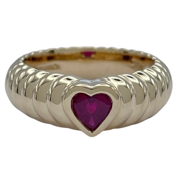 ティファニー TIFFANY＆CO ハートモチーフルビーリング ゴールド 750 ジュエリー