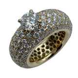 1Pダイヤ/パヴェダイヤリング ゴールド K18YG ダイヤモンド ジュエリー