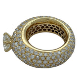 1Pダイヤ/パヴェダイヤリング ゴールド K18YG ダイヤモンド ジュエリー