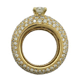 1Pダイヤ/パヴェダイヤリング ゴールド K18YG ダイヤモンド ジュエリー