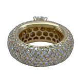 1Pダイヤ/パヴェダイヤリング ゴールド K18YG ダイヤモンド ジュエリー