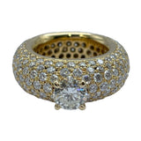 1Pダイヤ/パヴェダイヤリング ゴールド K18YG ダイヤモンド ジュエリー