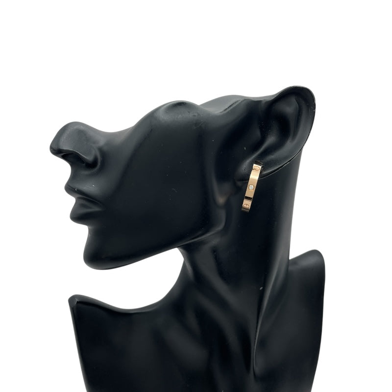 カルティエ Cartier ラブフープピアスハーフダイヤ(3P) ピンクゴールド Au750 ジュエリー