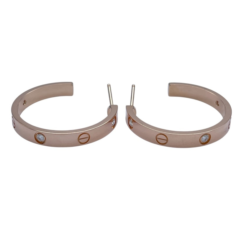 カルティエ Cartier ラブフープピアスハーフダイヤ(3P) ピンクゴールド Au750 ジュエリー