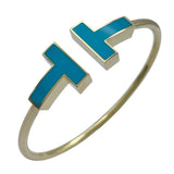 ティファニー TIFFANY＆CO Tワイヤーワイドバングル ゴールド Au750 ジュエリー