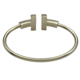 ティファニー TIFFANY＆CO Tワイヤーワイドバングル ゴールド Au750 ジュエリー