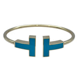 ティファニー TIFFANY＆CO Tワイヤーワイドバングル ゴールド Au750 ジュエリー