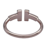 ティファニー TIFFANY＆CO Tワイヤーダイヤリング ピンクゴールド Au750 ジュエリー