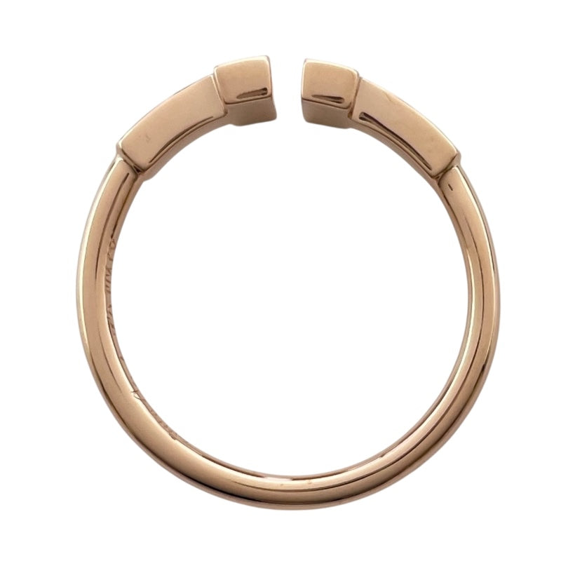 ティファニー TIFFANY＆CO Tワイヤーダイヤリング ピンクゴールド Au750 ジュエリー