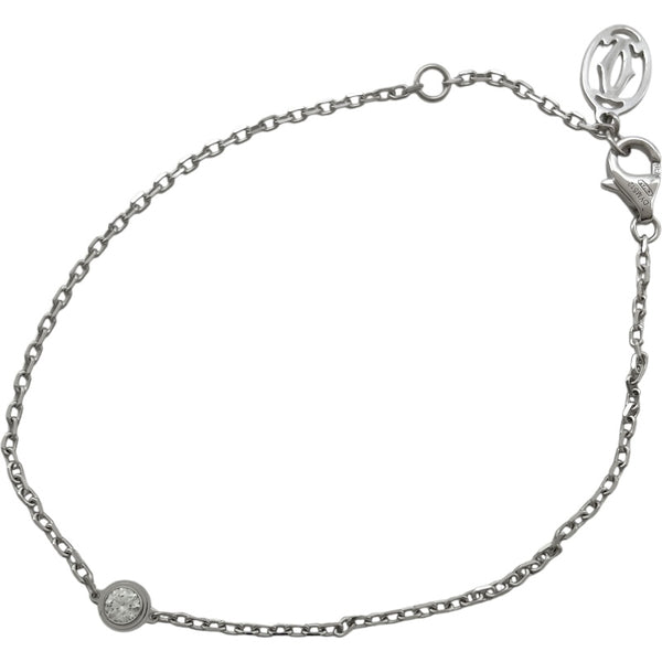 カルティエ Cartier ダムール 1Pダイヤブレス SM ホワイトゴールド