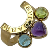 ブルガリ BVLGARI アレグラリング ゴールド 750/ペリドット/アメジスト/プルートパーズ ジュエリー