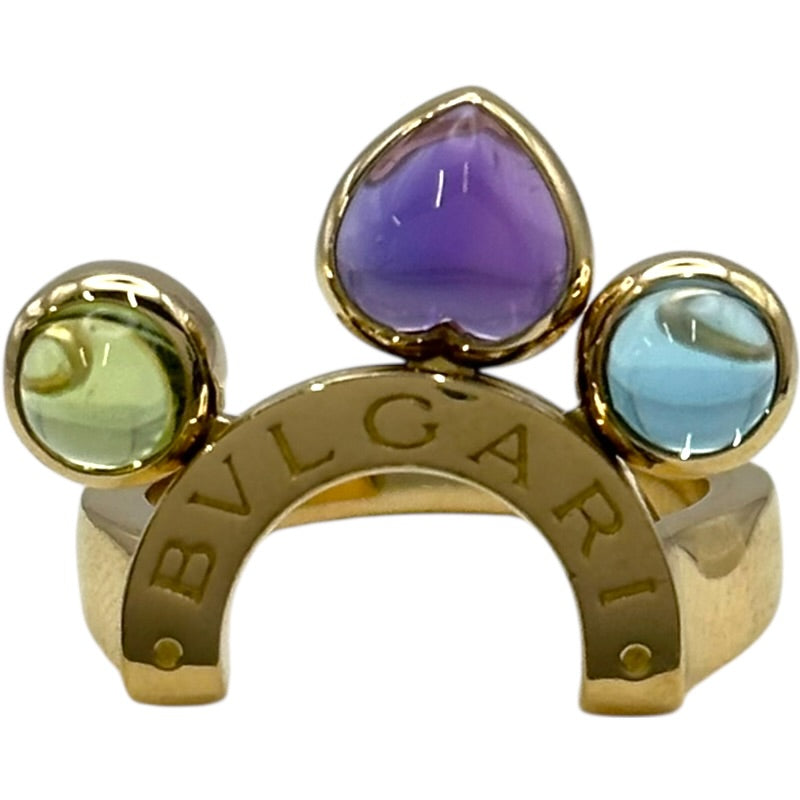 ブルガリ BVLGARI アレグラリング ゴールド 750/ペリドット/アメジスト