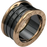 ブルガリ BVLGARI ビーゼロワン リング 4バンド(M) ピンクゴールド Au750/黒セラミック ジュエリー