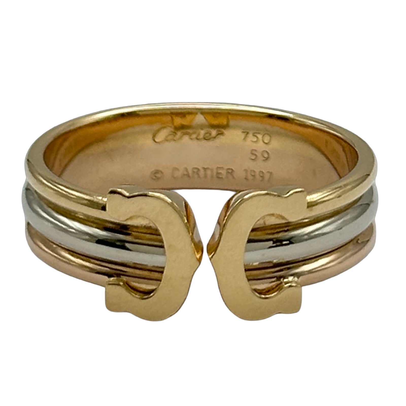 Cartier ホワイトゴールドリング 2点セット カルティエ Cartier 2Cリング ゴールド/ホワイトゴールド 750