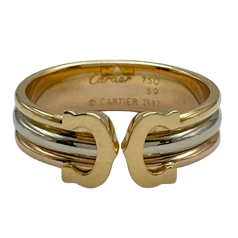 カルティエ Cartier 2Cリング ゴールド/ホワイトゴールド 750