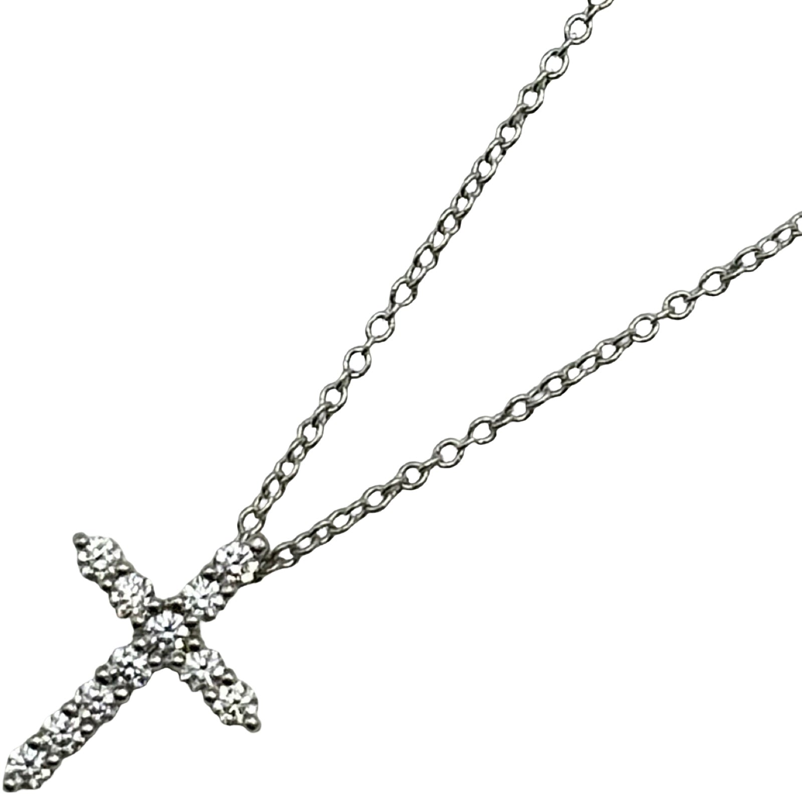 ティファニー TIFFANY＆CO スモールクロスダイヤネックレス プラチナ