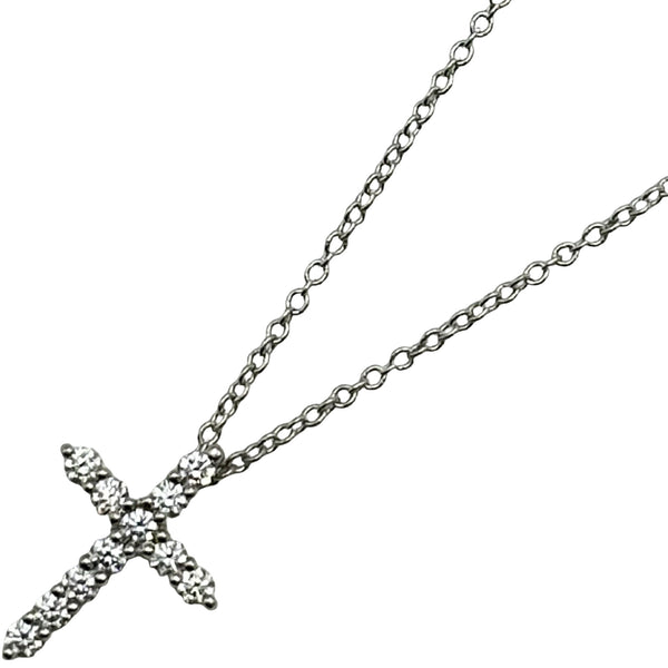 ティファニー TIFFANY＆CO スモールクロスダイヤネックレス プラチナ