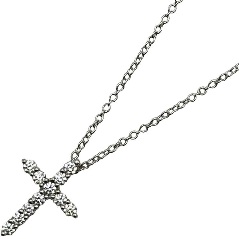 ティファニー TIFFANY＆CO スモールクロスダイヤネックレス プラチナ