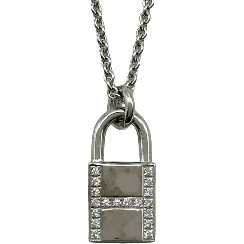 エルメス HERMES アミュレット ケリーカデナダイヤネックレス ホワイト