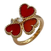 ヴァンクリーフ＆アーペル Van Cleef & Arpels エフイヤージュリング ピンクゴールド Au750 カーネリアン ジュエリー