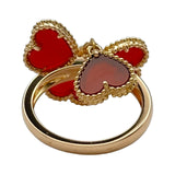ヴァンクリーフ＆アーペル Van Cleef & Arpels エフイヤージュリング ピンクゴールド Au750 カーネリアン ジュエリー