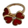 ヴァンクリーフ＆アーペル Van Cleef & Arpels エフイヤージュリング ピンクゴールド Au750 カーネリアン ジュエリー