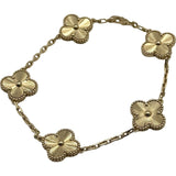 ヴァンクリーフ＆アーペル Van Cleef & Arpels ヴィンテージ アルハンブラ ブレス ギョーシェ5モチーフ ゴールド Au750 ジュエリー