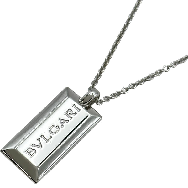 ブルガリ BVLGARI インゴット ネックレス ホワイトゴールド 750