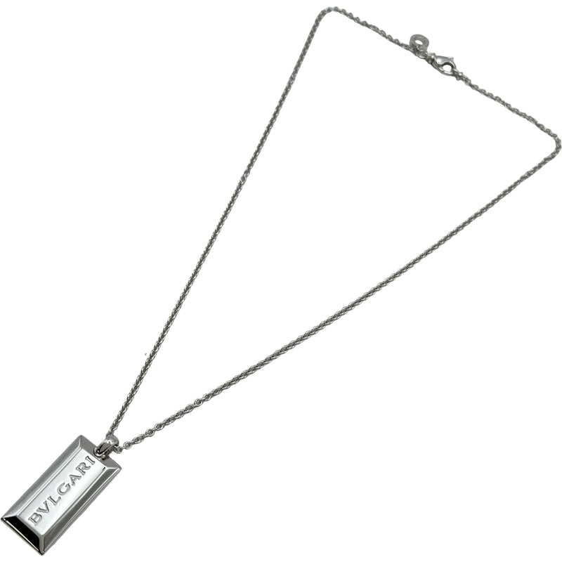 ブルガリ BVLGARI インゴット ネックレス ホワイトゴールド 750