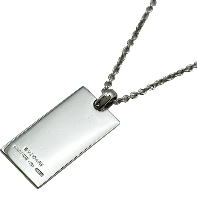 ブルガリ BVLGARI インゴット ネックレス ホワイトゴールド 750