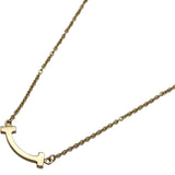 ティファニー TIFFANY＆CO Ｔスマイル ダイヤネックレス ミニ ピンクゴールド Au750 ダイヤモンド ジュエリー